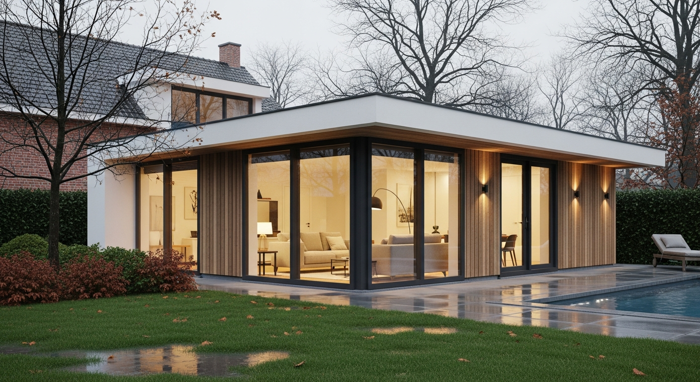 Poolhouse multifonction : une extension de maison habitable toute l’année 4 poolhouse multifonction 2026