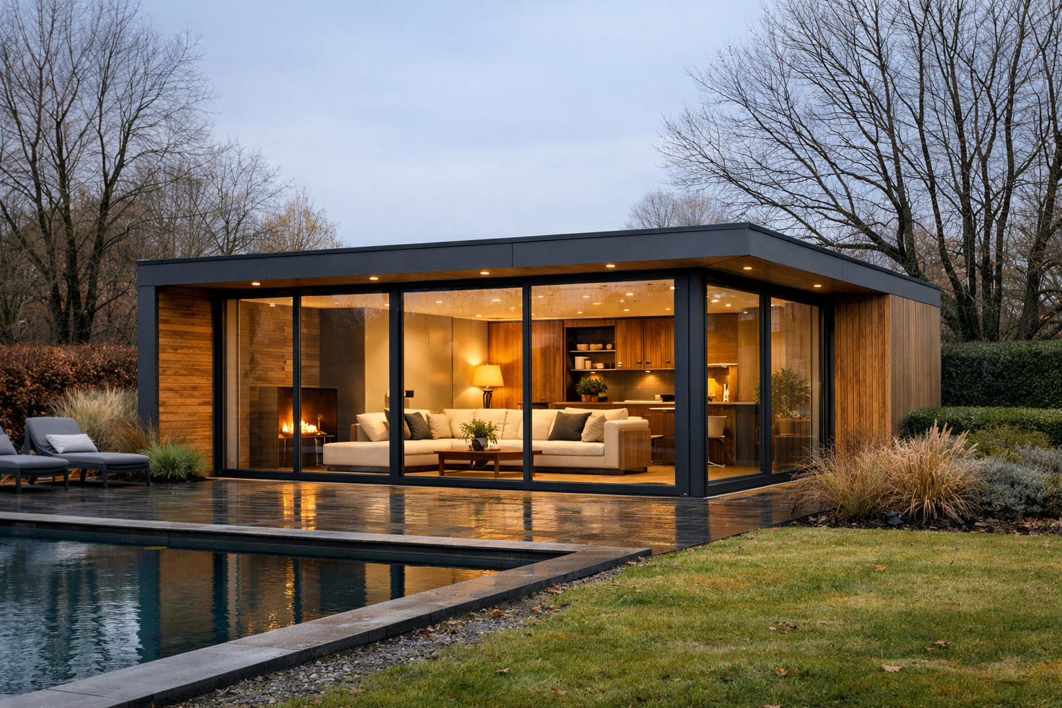 Poolhouse multifonction : une extension de maison habitable toute l’année 1 poolhouse multifonction idéal pour 2026
